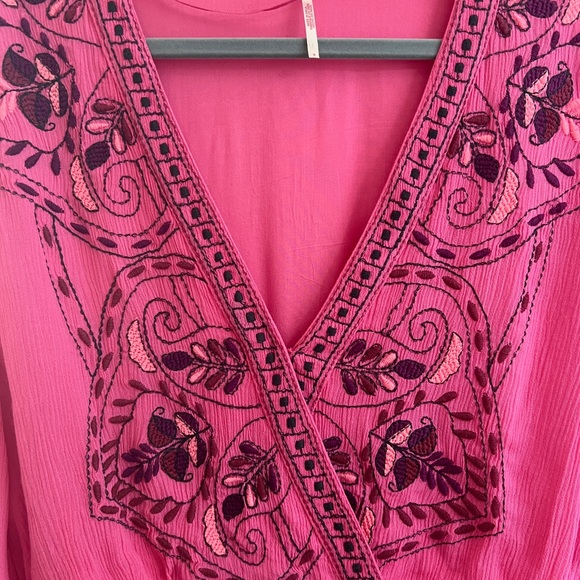 NWOT FREE PEOPLE Nico Embroidered Set Cropped Top and Skirt - Picture 3 of 7